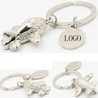 Metal Printing 3D Mini Airplane Key Chain
