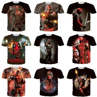 Deadpool Cartoon Character Men's Short Sleeve T-shirt