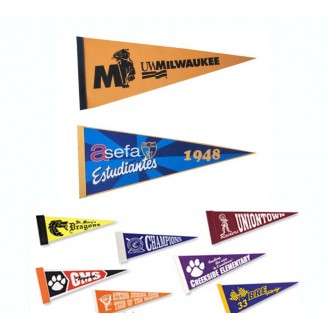 Colored Felt 4" x 10" Pennant with Felt Strip
