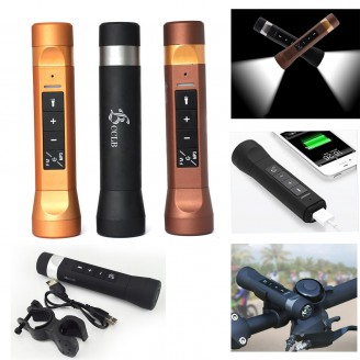 USB Power Bank Bluetooth Speaker Bright LED Flashlight USB Power Bank Bluetooth Speaker Bright LED Flashlight