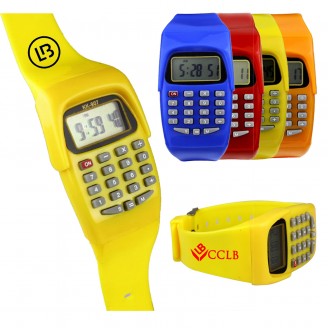 Electronic Wrist Calculator Watch W/Rubber Buttons