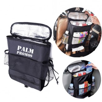Car Seat Back Organizer With Insulated Cooler Bag Car Seat Back Organizer With Insulated Cooler Bag
