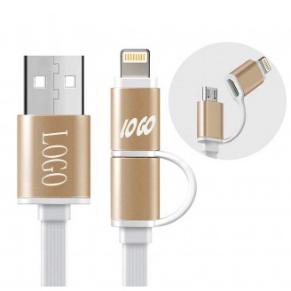 2-in-1 8pin USB Cable with Micro USB Connector Charge 2-in-1 8pin USB Cable with Micro USB Connector Charge