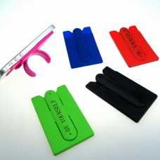 Silicone phone wallet with holder