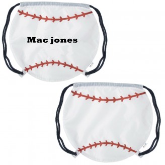 Baseball Drawstring Backpack Baseball Drawstring Backpack