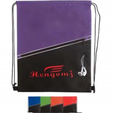 Foldable outdoor travel Polyester drawstring bag