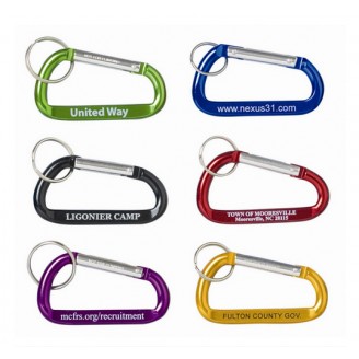 Aluminum Carabiner with Split Key Ring Aluminum Carabiner with Split Key Ring