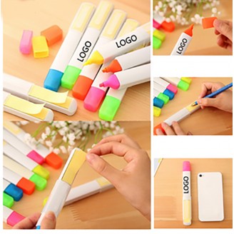Sticky Notes Highlighter Marker Pen With Note Student Highlighter