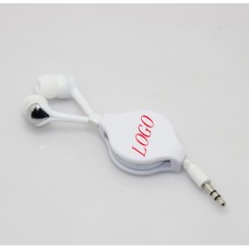 Retractable Earbuds with 39 2/5" PU Line Retractable Earbuds with 39 2/5" PU Line