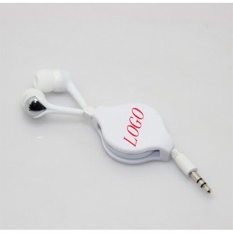 Retractable Earbuds with 39 2/5" PU Line Retractable Earbuds with 39 2/5" PU Line