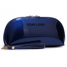 Women Cosmetic Case With Patent Pu Leather  
