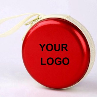 Small Round Empty Mint Tin With Strap Small Round Empty Mint Tin With Strap