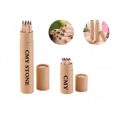 Kraft Paper Cartridge Color Pencils 12 Colors