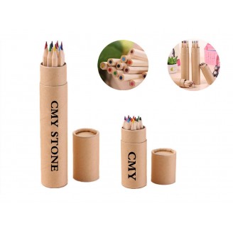 Kraft Paper Cartridge Color Pencils 12 Colors Kraft Paper Cartridge Color Pencils 12 Colors