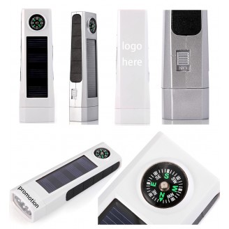 Solar Powered Flash light with compass