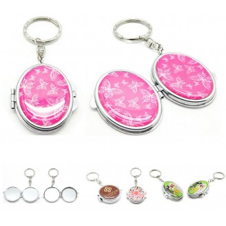 Folding Mirror With Key Ring Folding Mirror With Key Ring