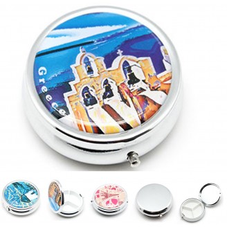 Round Pill Holder Case Pill Box Round Pill Holder Case Pill Box