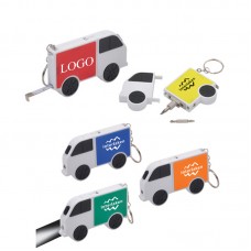 Tool set with Tape measure and LED flashlight key holder