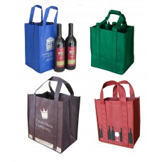 Non-Woven 4-Bottle Wine Tote