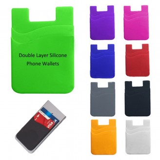Double Layer Silicone Phone Wallets Double Layer Silicone Phone Wallets