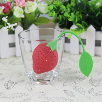 Strawberry silicone tea bag