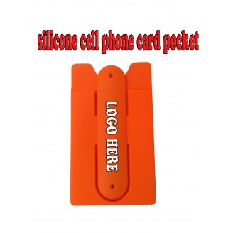3M adhesive silicone cell phone card pocket