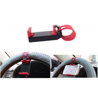 Car steering wheel phone socket holder