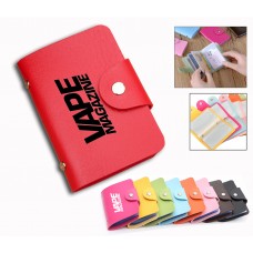 PU Leather Portable Credit Card Holder with 24 Card Slots PU Leather Portable Credit Card Holder with 24 Card Slots